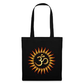 Om mantra symbole soleil yoga bouddhisme spirituel - Sac en tissu - noir - Devant