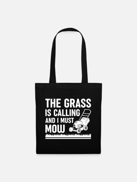 The Grass Is Calling And I Must Mow - Tote Bag - black