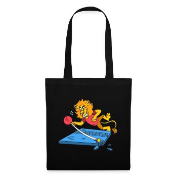 Table Tennis Lion Ping Pong Lion Outfit - Sac en tissu - noir - Devant