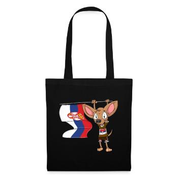 Serbie Chihuahua - Sac en tissu - noir - Devant
