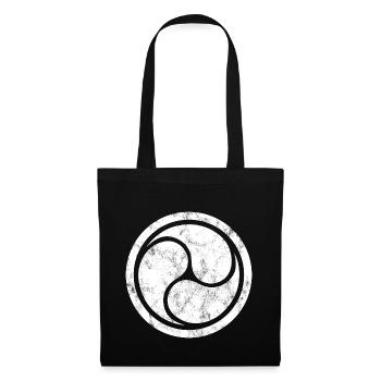 Triple Yin Yang, Tao, Bouddhisme Zen, Tibet, Japon - Sac en tissu - noir - Devant