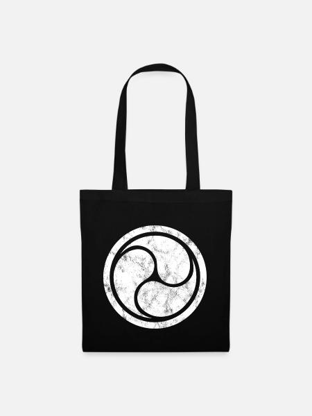 Triple Yin Yang, Tao, Zen Buddhism, Tibet, Japan - Tote Bag - black