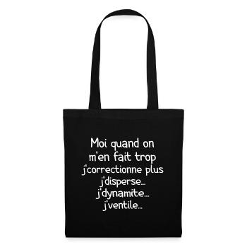 Tontons Flingueurs J'dynamite J'disperse - Sac en tissu - noir - Devant