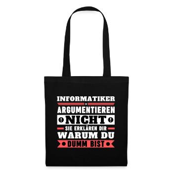 Computer scientists don't argue - Tote Bag - black - Front