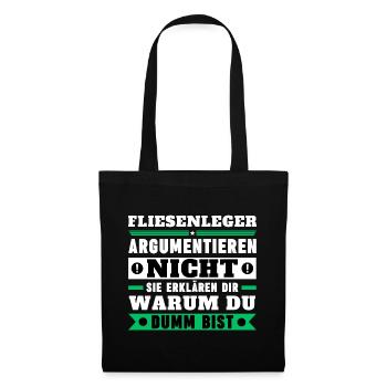 Tilers don't argue - Tote Bag - black - Front