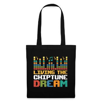 Chiptune Music Lover Groove zu den Bleeps und Bloo - Stoffbeutel - Schwarz - Vorne