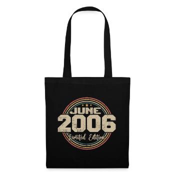 Born in June 2006 Birthday 12006 June 2006 June - Tote Bag - black - Front