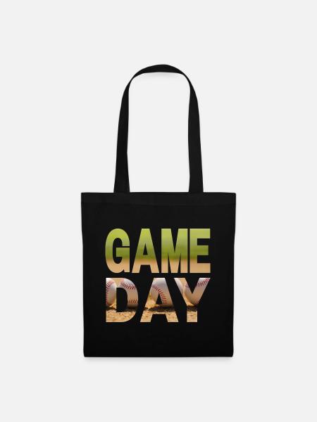 Game Day Baseball - Stoffbeutel - Schwarz