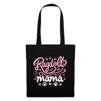 Ragdoll Mama Ragdolls Besitzer Katzenliebhaber - Stoffbeutel - Schwarz - Vorne