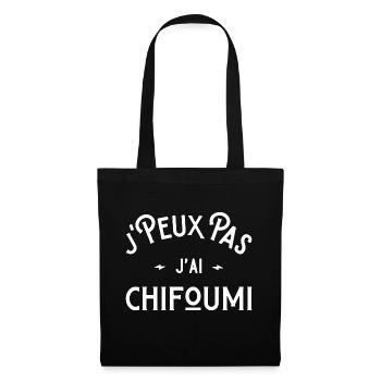 je peux pas j'ai chifoumi idée cadeau humour - Sac en tissu - noir - Devant