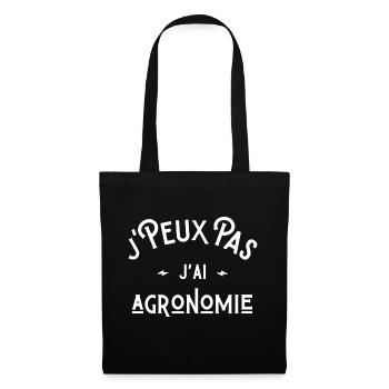 je peux pas j'ai agronomie idée cadeau humour - Sac en tissu - noir - Devant
