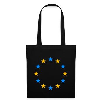 Europe EU Stars Ukraine Symbole Drapeau Drapeau Logo - Sac en tissu - noir - Devant