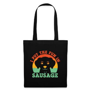 J’ai mis le plaisir dans l’amoureux des chiens de saucisse teckel Wiene - Sac en tissu - noir - Devant
