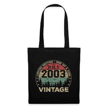 Juli 2003 Jahrgang 2003 Geburtstagsgeschenk - Stoffbeutel - Schwarz - Vorne