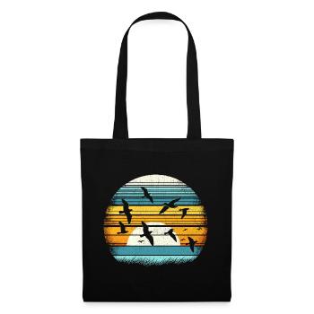 Vintage Birdwatching Bird Birder Birds Birdwatcher - Tote Bag - black - Front