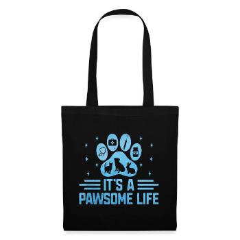 It's A Pawsome Life Verterinarian Animal Lover - Tote Bag - black - Front