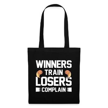 Winners Train Losers Complain - Basketball player - Tote Bag - black - Front