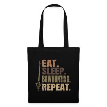 Eat sleep, bowhunter repeats camo - Tote Bag - black - Front