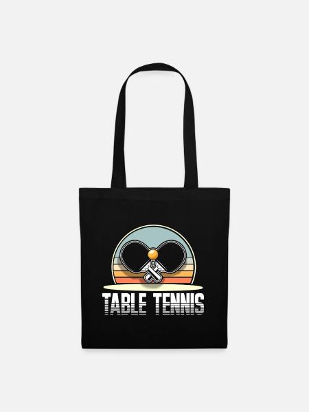 Tischtennis - Stoffbeutel - Schwarz