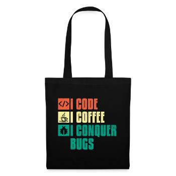 Coffee Coding Programmer Coder Developer Nerd Coff - Tote Bag - black - Front