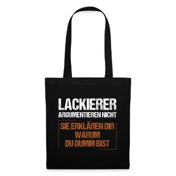 Les peintres ne discutent pas - Sac en tissu - noir - Devant