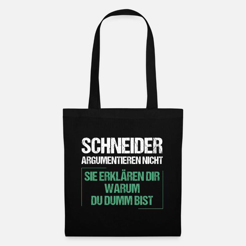 Schneider argumentieren nicht - Stoffbeutel - Schwarz