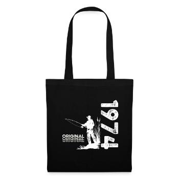 50ème Anniversaire Pêcheur Pêche 1974 Millésime 1974 - Sac en tissu - noir - Devant