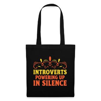 Introverts Powering Up In Silence Sayings For - Tote Bag - black - Front