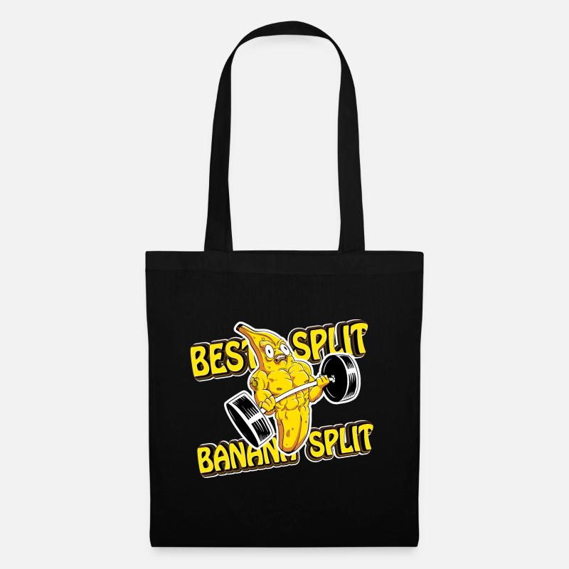 Training Workout Banane Banana Split Gym Geschenk - Stoffbeutel - Schwarz
