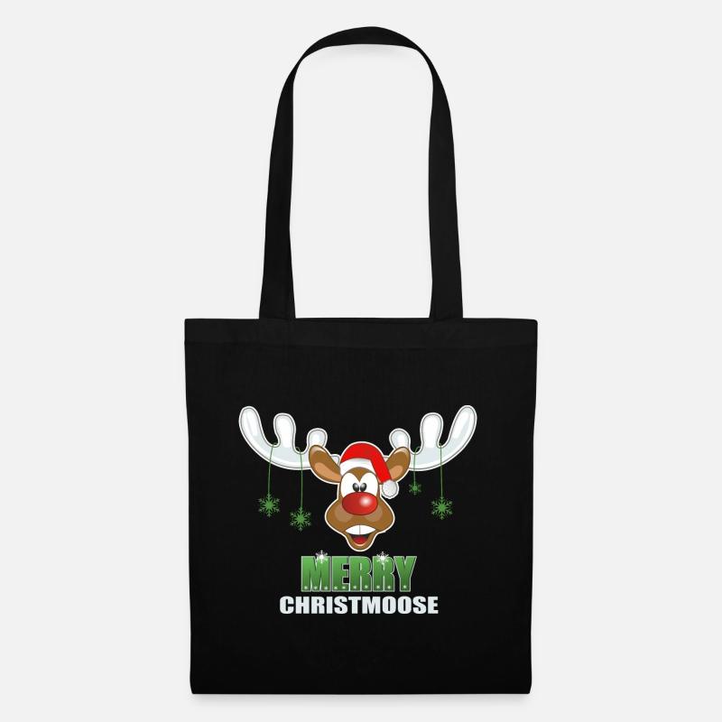 Eighth reindeer moose Merry Christmas mosses - Tote Bag - black