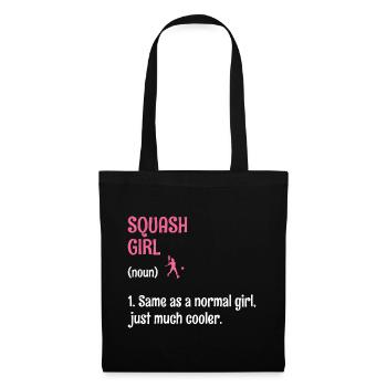 Squash Girl Squash Tennis Player Raquetball Sports - Tote Bag - black - Front