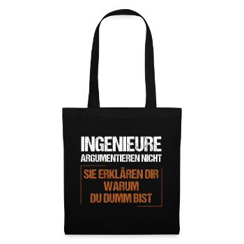 Engineers don't argue - Tote Bag - black - Front