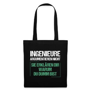 Engineers don't argue - Tote Bag - black - Front