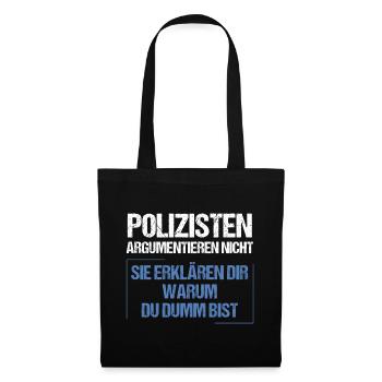 Les policiers ne discutent pas - Sac en tissu - noir - Devant