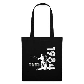40ème Anniversaire Pêcheur Pêche 1984 Millésime 1984 - Sac en tissu - noir - Devant