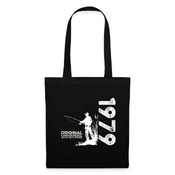 45ème anniversaire Pêcheur Pêche 1979 Millésime 1979 - Sac en tissu - noir - Devant