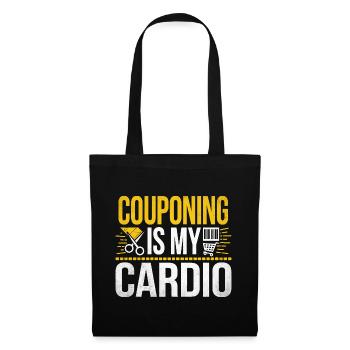 Couponing ist My Cardio Couponer Shopper Geld sparen - Stoffbeutel - Schwarz - Vorne