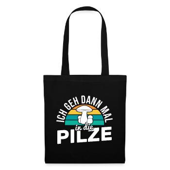 Pilz Pilzsammler Pilze - Stoffbeutel - Schwarz - Vorne