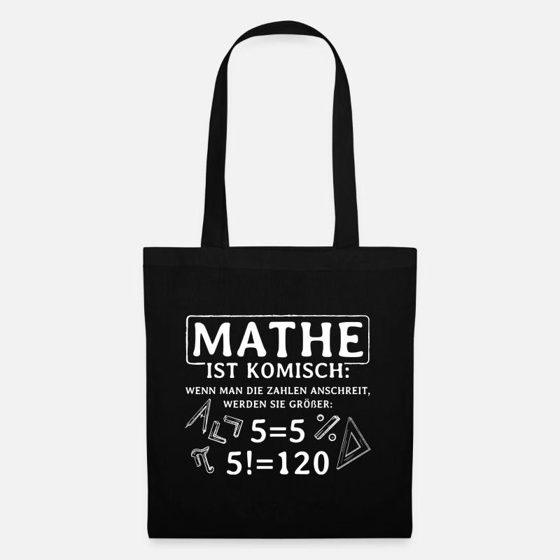 Mathe Ist Komisch Mathelehrer Lehrer Mathematik - Stoffbeutel - Schwarz
