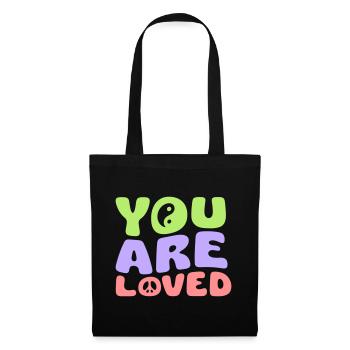 VOUS ÊTES AIMÉS - Sac en tissu - noir - Devant