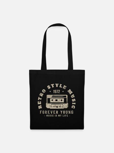 Retro 1972 Geburtstagsgeschenk 1972 Jahrgang 1972 - Stoffbeutel - Schwarz