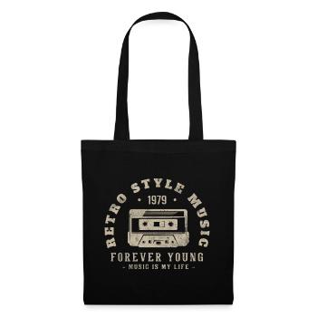Retro 1979 Geburtstagsgeschenk 1979 Jahrgang 1979 - Stoffbeutel - Schwarz - Vorne