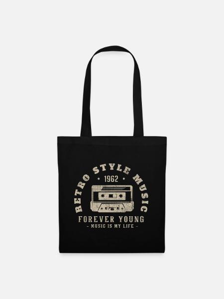 Retro 1962 Geburtstagsgeschenk 1962 Jahrgang 1962 - Stoffbeutel - Schwarz