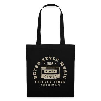 Retro 1976 Geburtstagsgeschenk 1976 Jahrgang 1976 - Stoffbeutel - Schwarz - Vorne