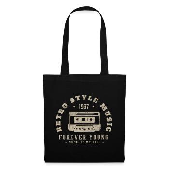 Retro 1967 Geburtstagsgeschenk 1967 Jahrgang 1967 - Stoffbeutel - Schwarz - Vorne