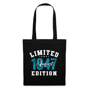 77th Birthday Original August 1947 Year 1947 - Tote Bag - black - Front