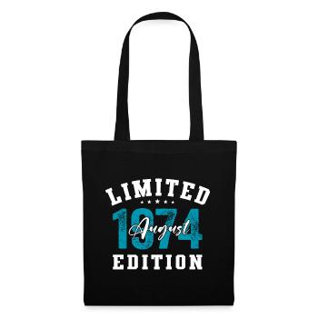 50th Birthday Original August 1974 Year 1974 - Tote Bag - black - Front
