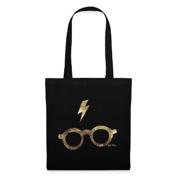 Harry Potter Brille und Narbe - Stoffbeutel - Schwarz - Vorne