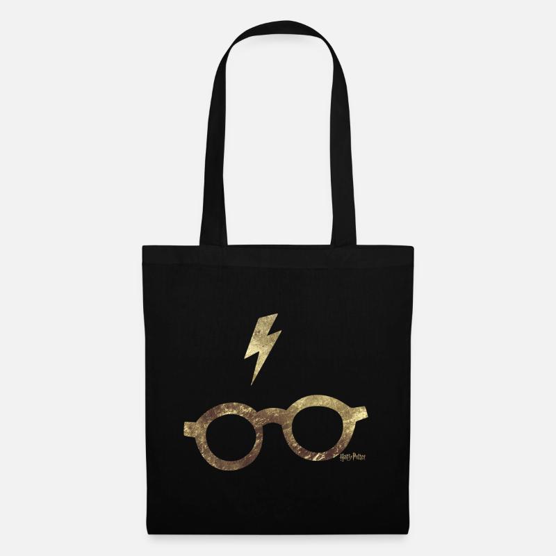 Harry Potter Brille und Narbe - Stoffbeutel - Schwarz