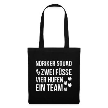 Pferd Noriker Pferde - Stoffbeutel - Schwarz - Vorne
